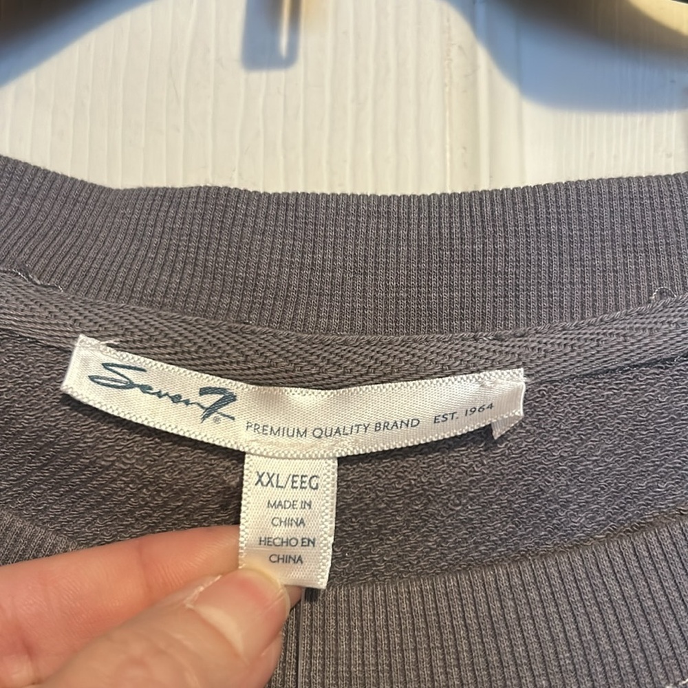Seven7 Sweatshirt Size XXL Gray Athleisure Casual - Picture 5 of 7